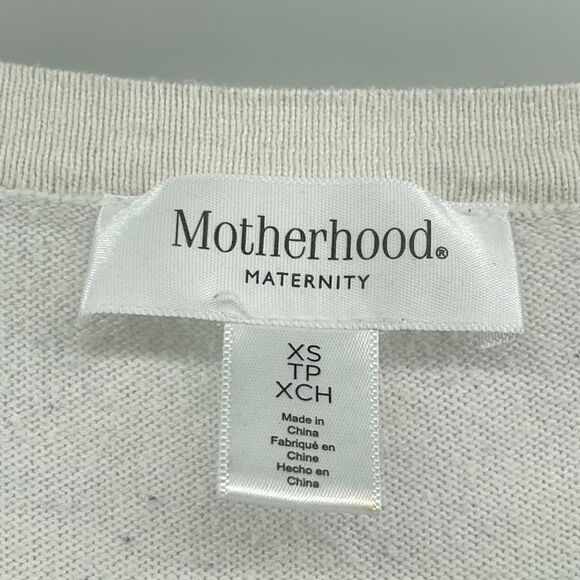 Motherhood Maternity White Black Striped Oversized Pullover Sweater XS - Picture 5 of 11